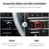 Air Conditioner /Headlight /Radio Switch Knob Ring Cover for Ford F150 + Red