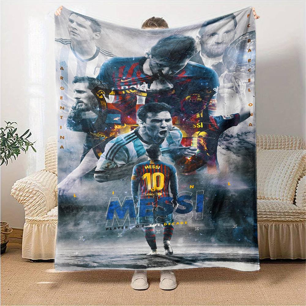 Soccer Player Action Blanket Warmthful Decor Great for Picnics Seaside Bed All-Season Use Stylish Decor Gifts For Family Or Friends