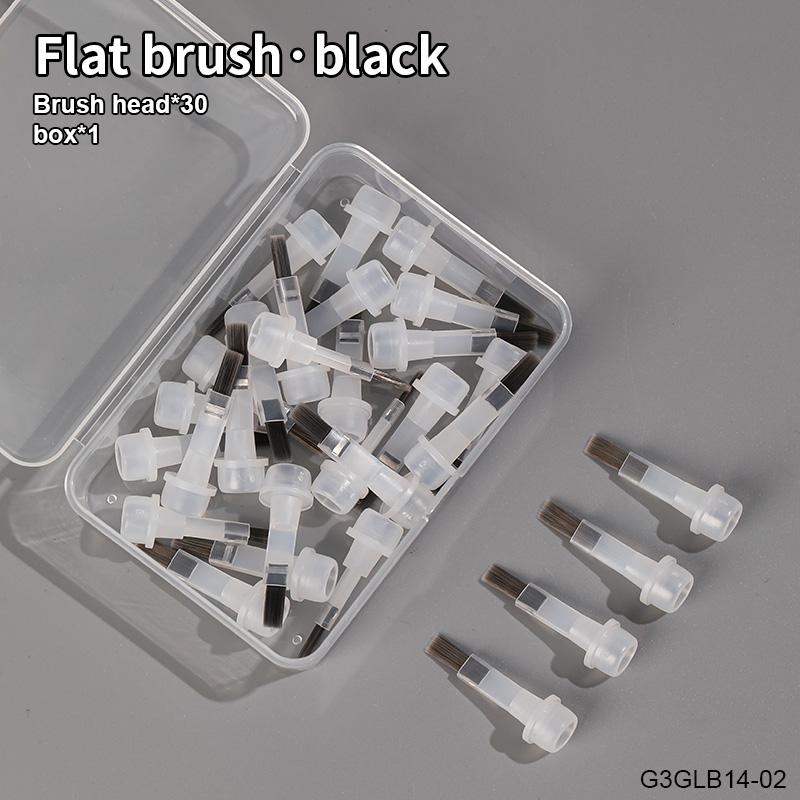 Disposable Dip Replacement Brush Mini Nail Polish Replacement Brush Replacement Liquid Soft Bristles Flat Brush Pen