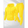 250g Men's Trendy Sports Hoodie & Sweatpants Set - Plain Color