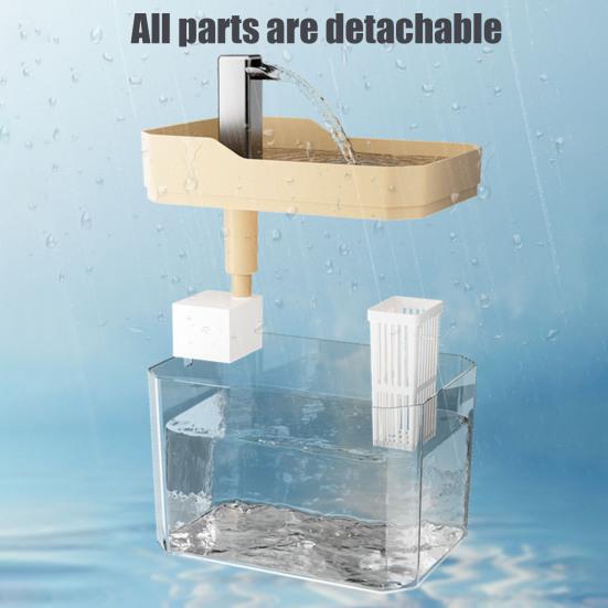 1,5 L transparentă fântână de apă pentru animale de companie automată pisică băutură dozator cu 3 filtru burete electric pentru animale de companie băutură bol pentru pisici câini de interior