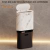 Modern Waste Basket Large Capacity Marble Pattern Trash Can Multi-Purpose Use Bathroom Narrow Small Garbage Bin with Lid
