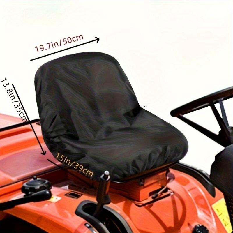 1PC Heavy-Duty Tractor Seat Cover for Kubota, Cub Cadet, Mahindra Riding Lawn Mowers - Black Polyester with Secure Drawstring Closure, Durable Outdoor