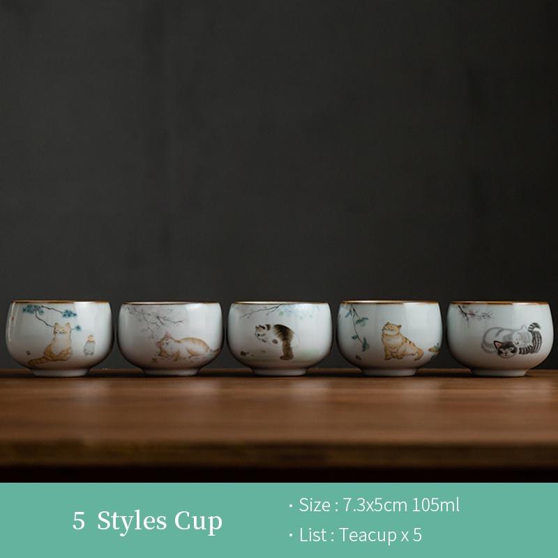 Mao Mi Ru Kiln Ceramic Tea Cup Open Slice Glaze Kung Fu Tea Set