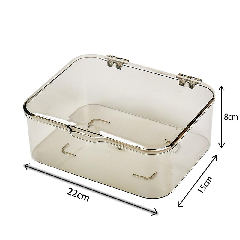 PET Material Desktop Storage Box Dust-Proof Cover Transparent Visible Large-Capacity Environmental Protection Organization Box