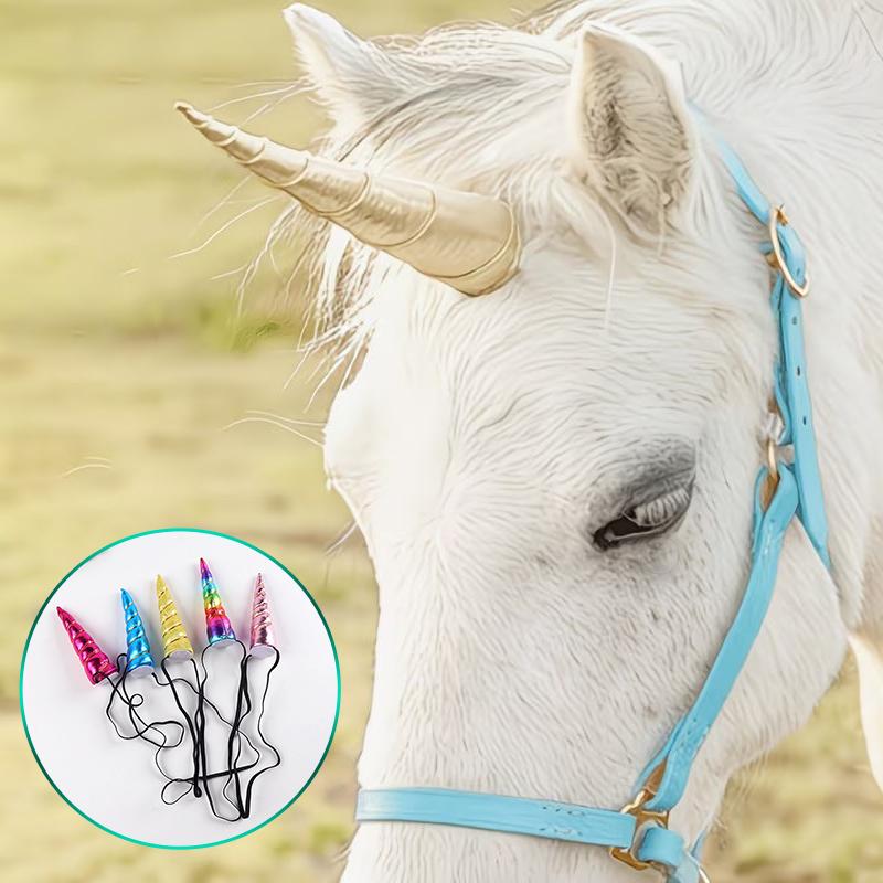 Unicorn Horse Headbands Playful Design Suitable For Equestrian Activities, Performances And Daily Outfits, Horse Gear Decoration