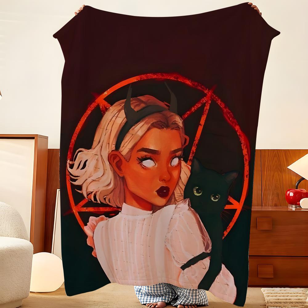 Drama Chilling Adventures of S-Sabrina Überwurf Flanell Überwurfdecke, Leicht Gemütlich, Strapazierfähig Waschbar süß Cool