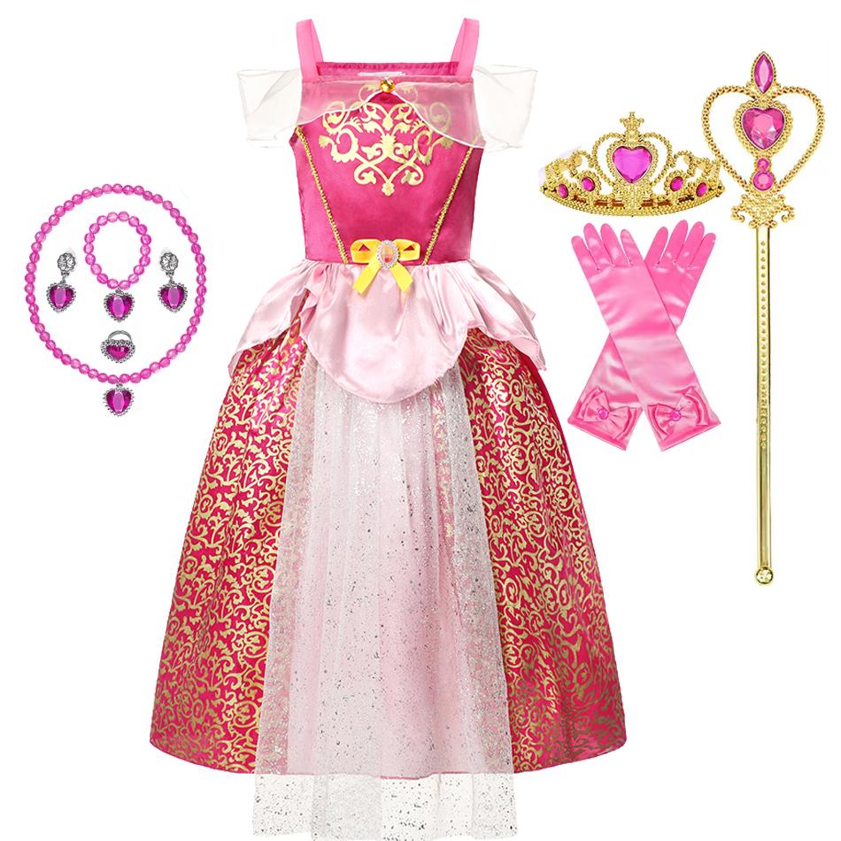 Mädchen Prinzessinnenkostüm Kinder Party Halloween Cosplay Kleider Weihnachten Geburtstag Karneval Verkleidung Rapunzel Verkleidung Kittel