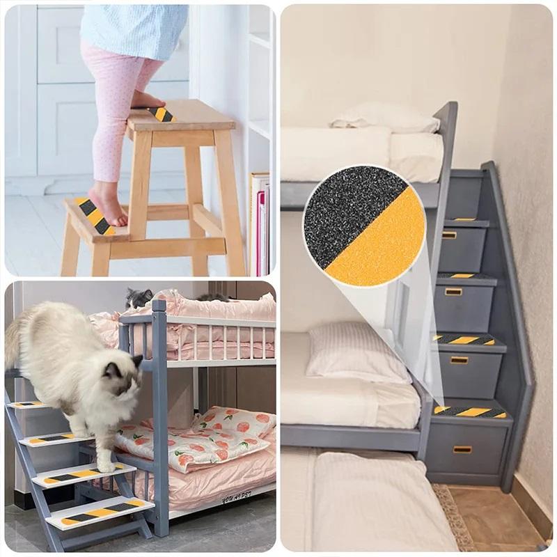 Yellow and Black Non Slip Tape for Stairs Outdoor/Indoor Waterproof Grip Tape Safety Non Skid for Stair Steps Anti-Slip