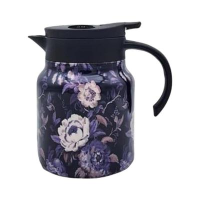 Insulated Carafe For Hot Liquids 1000ml Tea Infuser Tumbler Vintage Floral Pattern Aesthetic Tea Infuser Insulated Teapot Mug