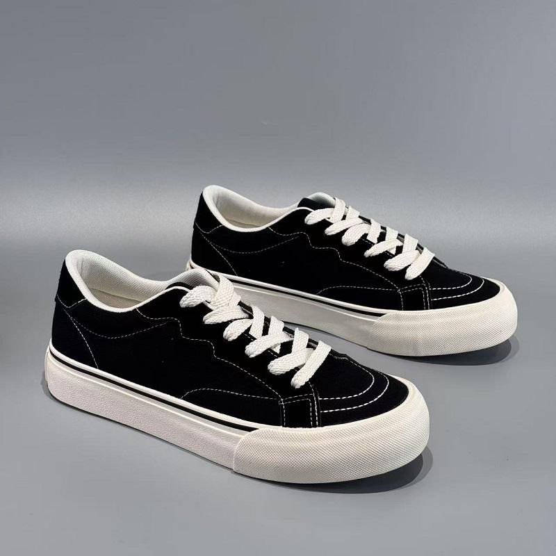 Fashion Men's Shoes Summer Student Versatile Comfortable Anti Slip Casual Shoes Breathable Youth Wear-resistant Solid Color Sneakers