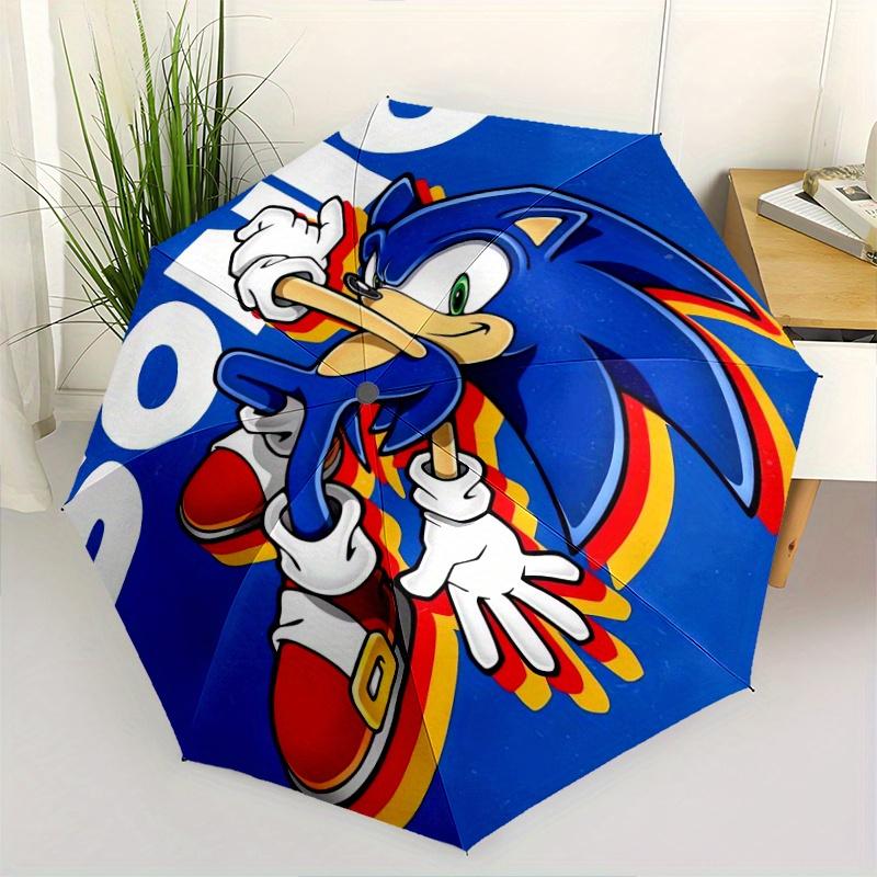 

SONIC Автоматический 3-складной зонт, Дизайн, Милый мультяшный узор, Портативный уличный зонт, Идеальный, Праздничный подарок .C077