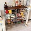 Multi-Layer Trolley Bookshelf with Wheels: Floor-Standing Chinese Style Snack and Sundry Storage Cabinet for Living Room