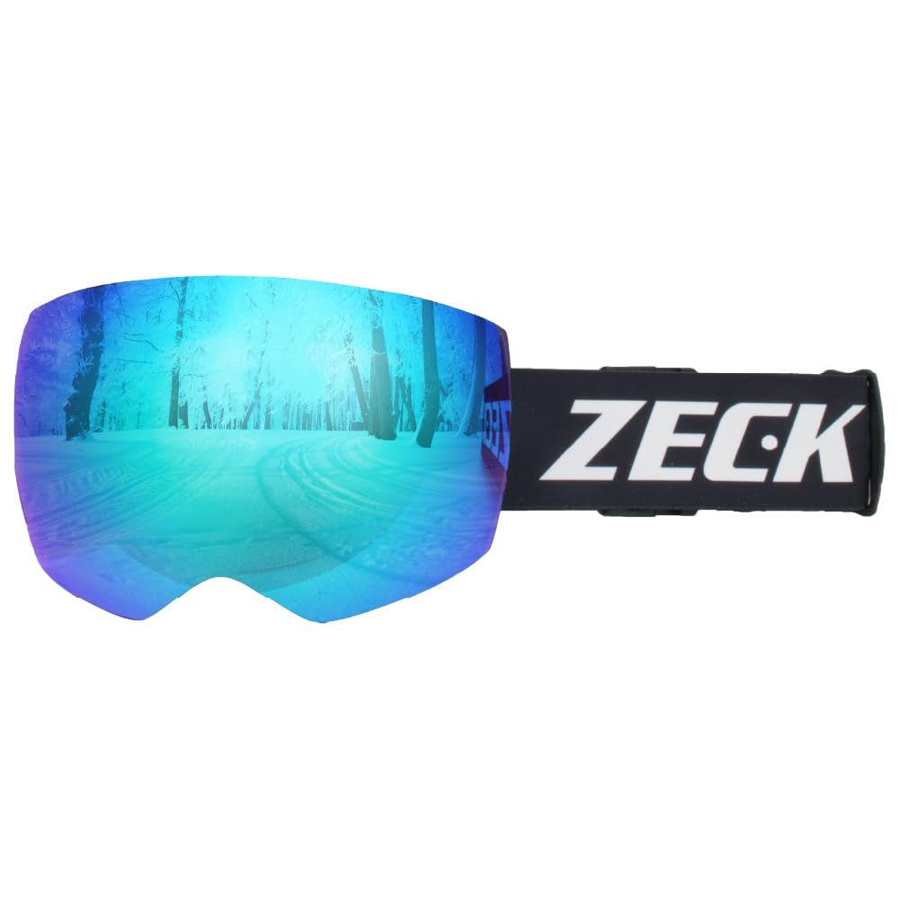 

ZECK Snow Goggles Asian Fit FZ-16J (MATTE BLACK-SILVER/SAPPHIRE MIRROR) zkg-fz-16j-bk-g03 [Used]