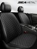 Seametal Verbessertes Autositzkissen mit Rückenlehnenpolster Kratzfester Autositz-Schutzbezug Universell für Limousine SUV MPV LKW