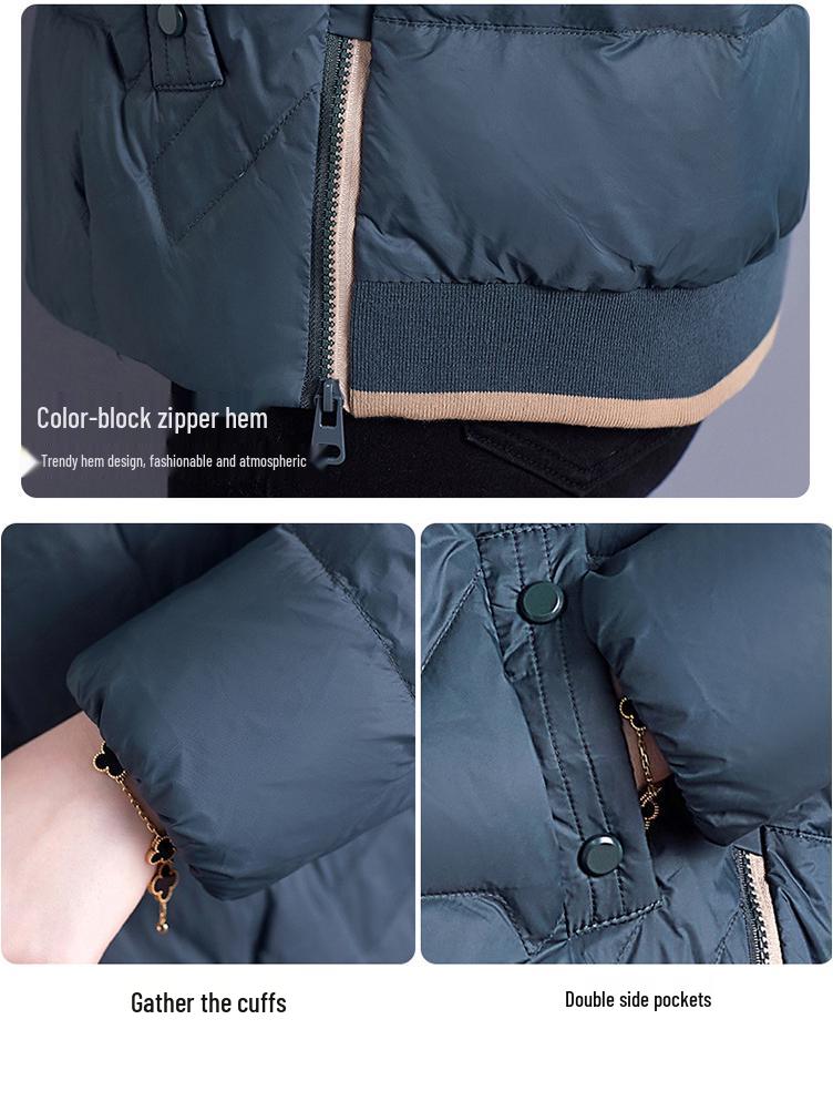 Women's Winter Short Padded Down Jacket - Warm, Fashionable, Plus Size Coat
