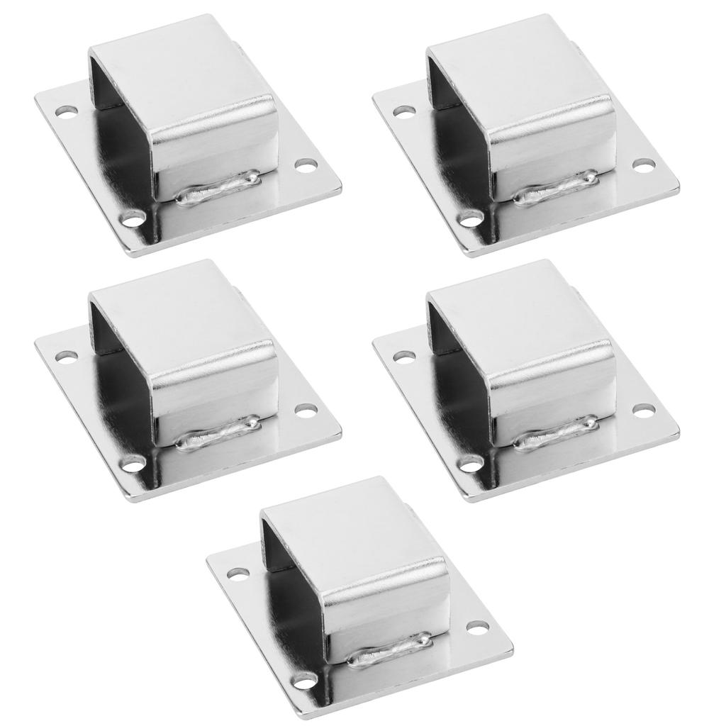 5 Stück Regalmontagehalter Aufhänger Edelstahlrohr Stütze Halter Schnalle Beschläge Silber Dichtung