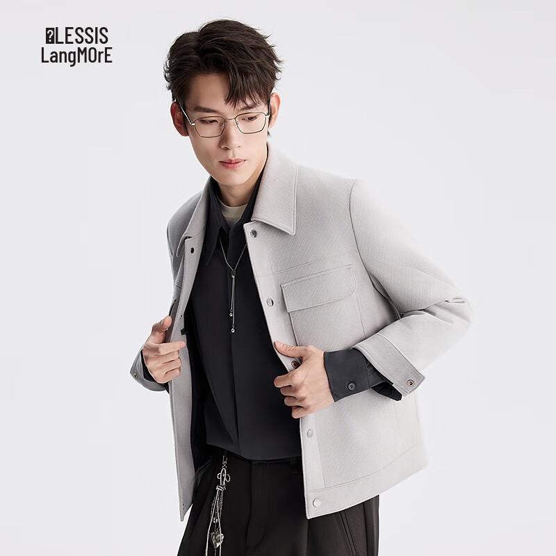 

Lilang Men s Short Wool Blend Coat XL (175)