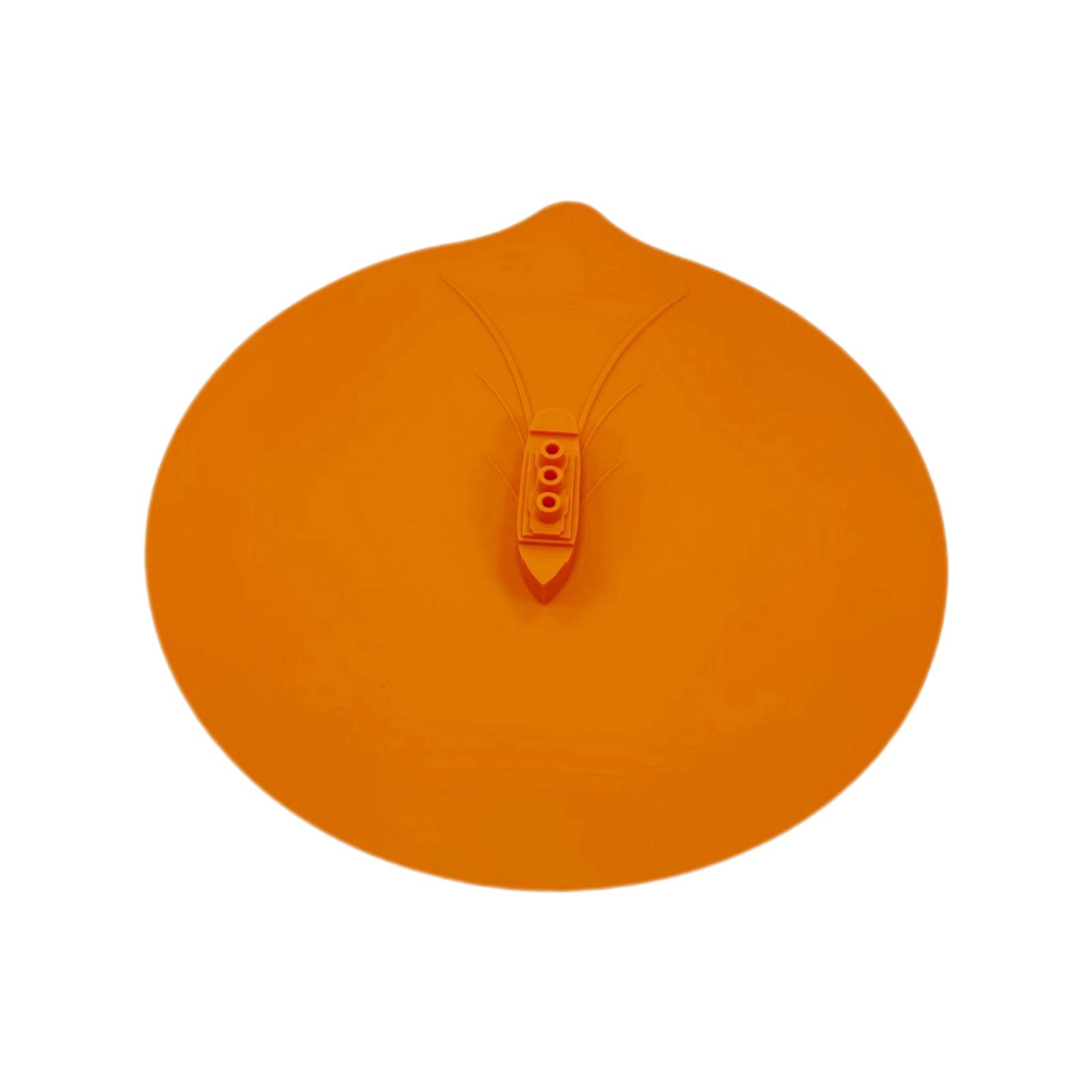 

Крышка-защита от выкипания Силиконовая крышка для кастрюли Кухонный инструмент Крышка от выкипания Пищевая пленка Домашняя крышка для сковороды Крышка-стопор от разбрызгивания при готовке оранжевый