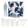 1Pc Plant Pattern Shower Curtain - Large Leaf Design For A Natural And Fresh Bathroom Feel, Polyester Fabric, Comfortable & Bath