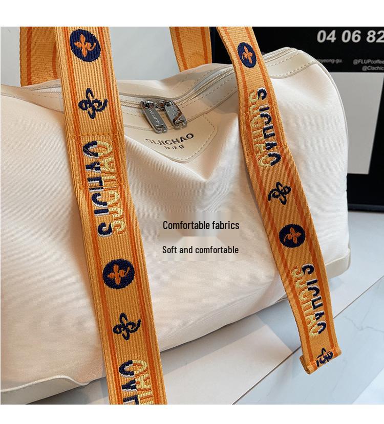 2025 Trendy Versatile Crossbody Travel Bag with Letter Webbing - Casual Sports Fitness Handbag