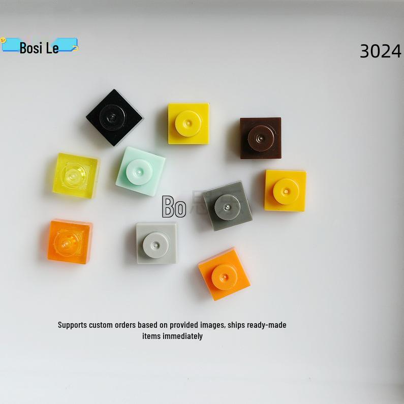 LEGO-Compatible 3024 1x1 Low Profile Educational Building Blocks 100g (approx. 588 pieces)