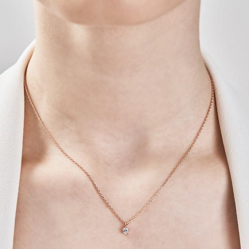ELLE Jewelry [Elle Jewelry] Solitaire Stone 1-Part, 3-Part, 5-Part Necklace ELBRNN221