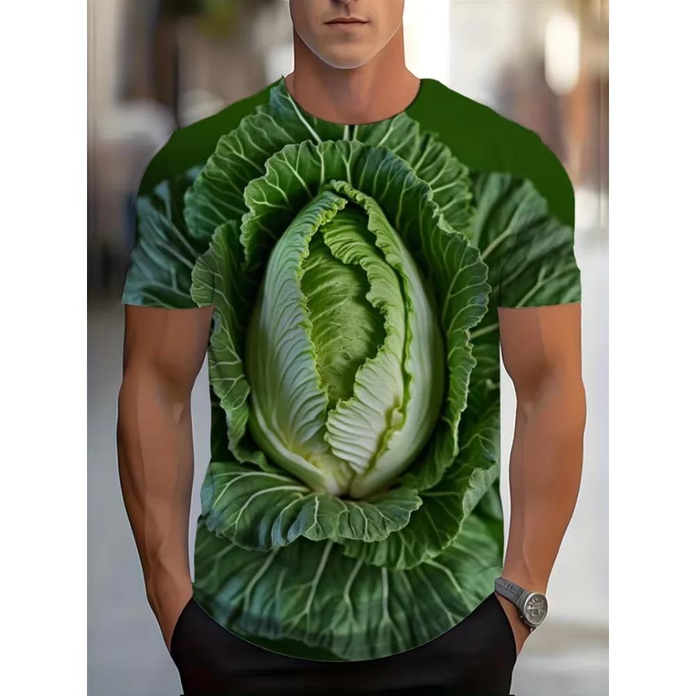 Summer Men's 3D Printed Crew Neck T-shirt Is Fashionable, Versatile, Breathable, Trendy, and Casual