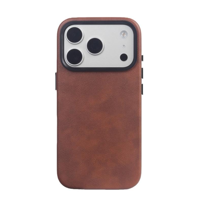 

Винтажная Оригинальная Кожаная Чехол-Крышка из ПУ для MagSafe Для iPhone 17pro max 17Pro 17 Металлический Объектив Беспроводная Зарядка Магнитный Чехол для Телефона For iPhone 17Pro Max