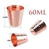 2oz Gehämmertes Schnapsglas aus reinem Kupfer – 60ml Schnapsglas Metall Whiskey Wodka Tequila Becher für Hausbar & Geschenkset Moscow Mule Becher