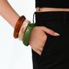 Geometric Smudge Coffee Bracelet Resin Curved Bracelet Design Student Girlfriend Jewelry