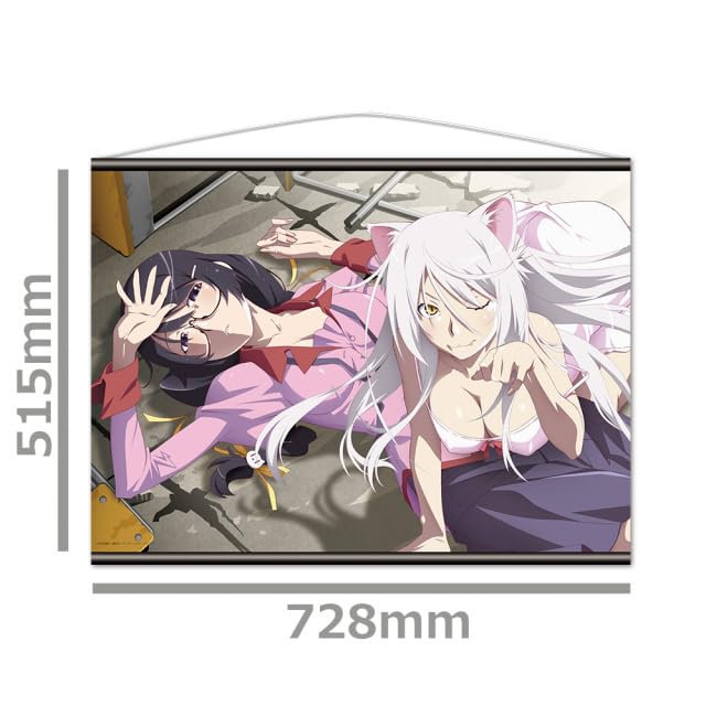 Monogatari-Serie B2 Wandteppich Hanekawa Tsubasa & Black Hanekawa