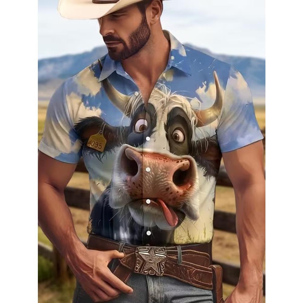 Men's Retro Flowers Pattern 3D Print Shirt Button Up Shirt Casual Shirt Summer Shirt Short Sleeve Daily Vacation Clothing