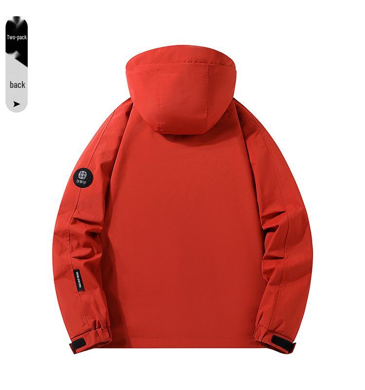 Men's Trendy Hooded Windproof Waterproof Jacket - Autumn/Winter Mountain Style Outerwear