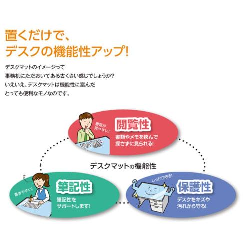 KOKUYO Desk Mat Hard (acrylic) with Underlay 600 X 450 Ma-100