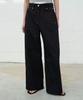 FROMWHERE Section Line Wide Pants Black