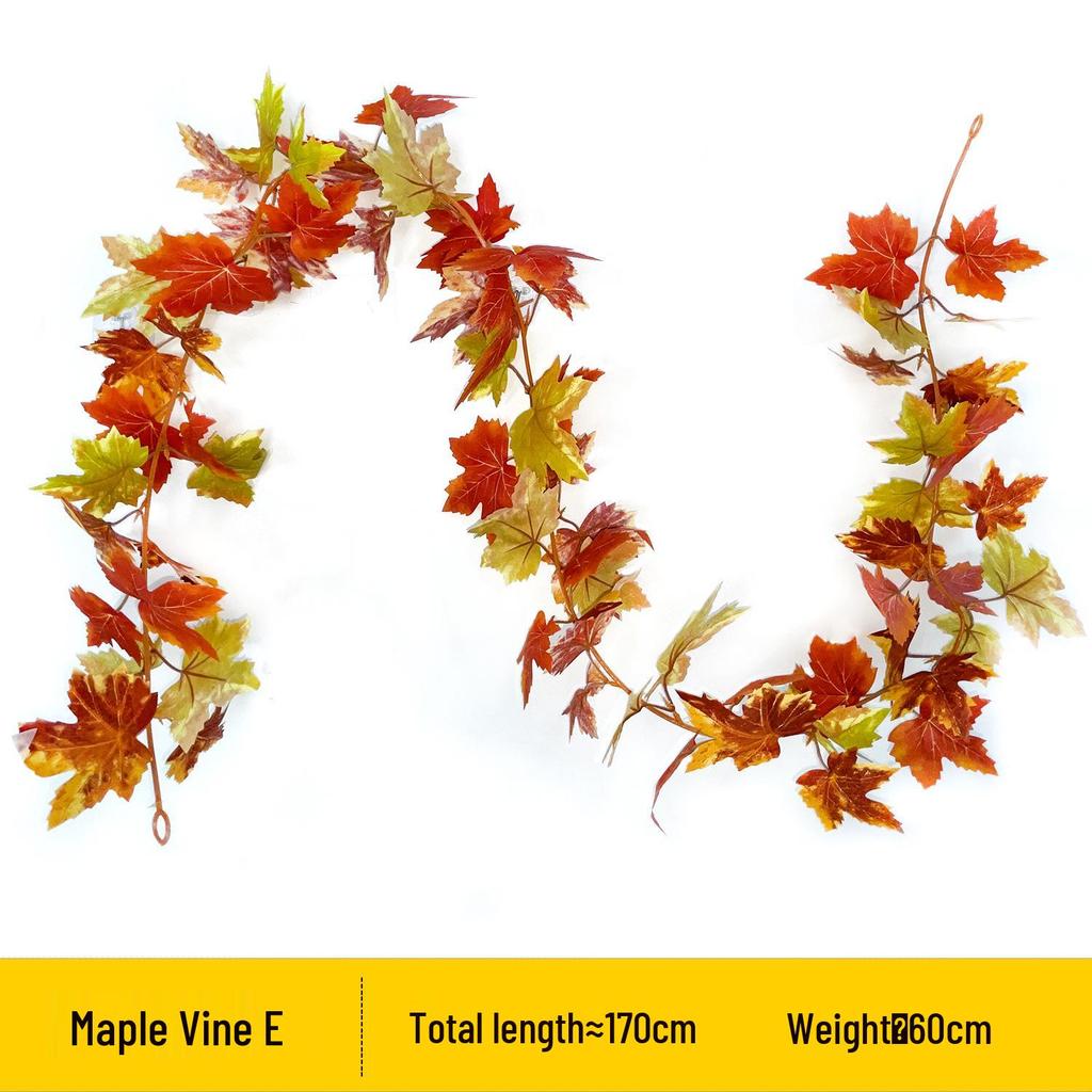 Sztuczne girlandy z liści klonu na Boże Narodzenie, wesele i do dekoracji domu