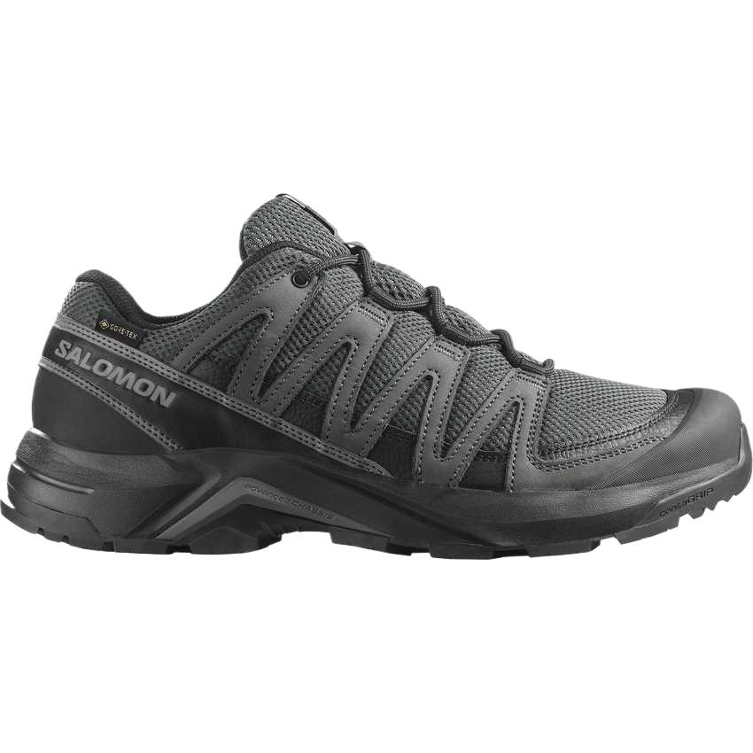 Salomon X-Adventure Leather Fashionable Versatile Comfortable Low-Top Hiking Shoes Men Hiking Shoes Black Gray 478092