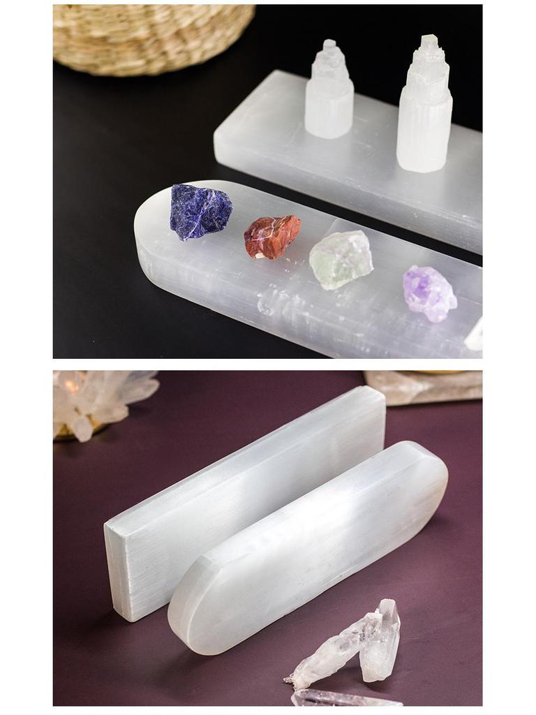 Selenite Translucent Gypsum Yoga Crystal Board - Moroccan Decorative Sheet