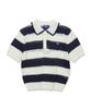 PENFIELD Striped Lace Collar Knit White_Fs2Nt01F