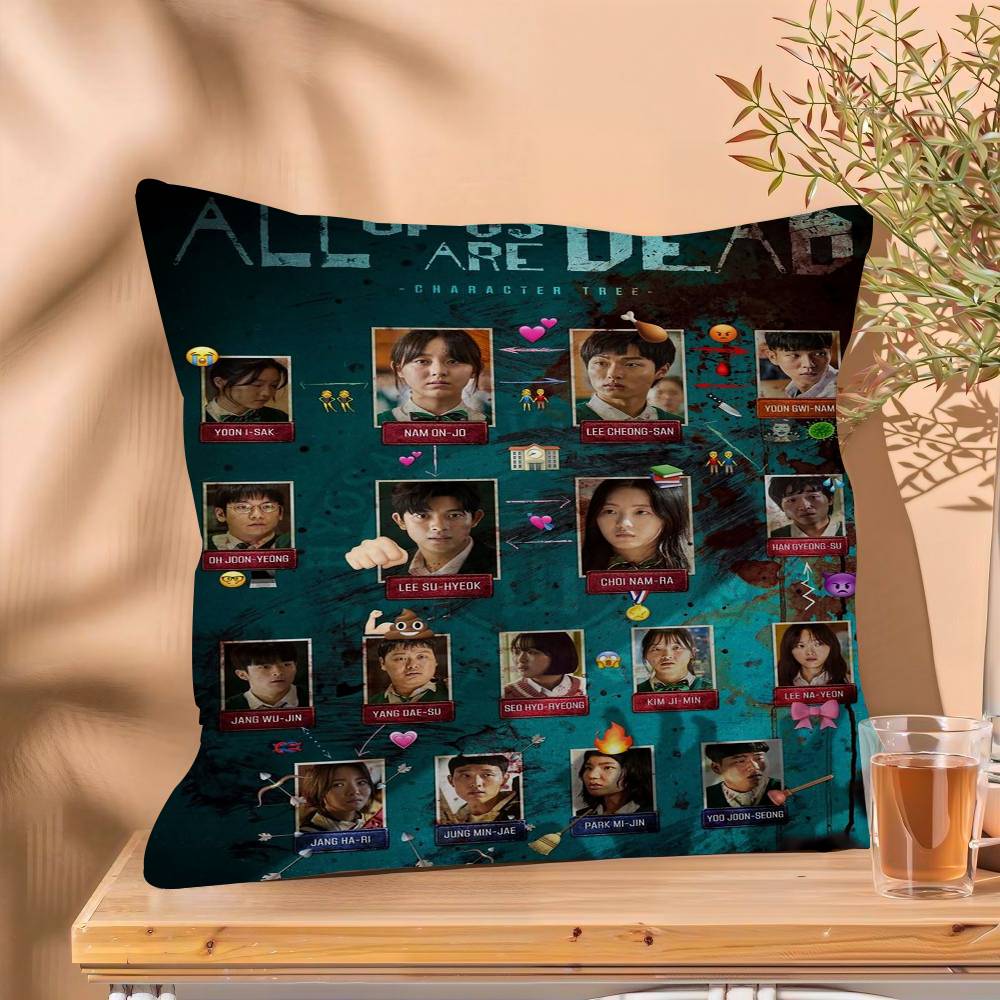 Korean Tv All Of Us Are Dead Pillow Cover Sofa Cushion Cover Home Room Decoration Children Gift