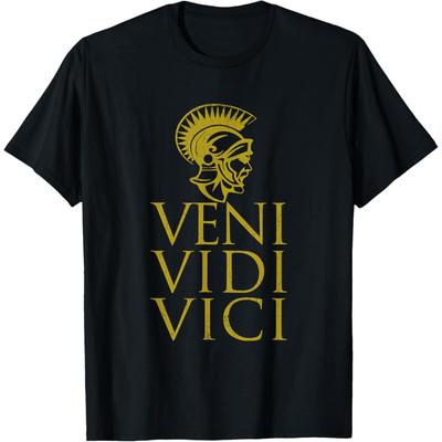 Veni Vidi Vici Caesar Latin Quote Ancient Rome History T-Shirt