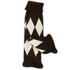 Argyle Pattern Wool Knitted Turn Cuffs Leg Warmers for Women and Students Cold Weather Foot Covers Footless Calf Socks