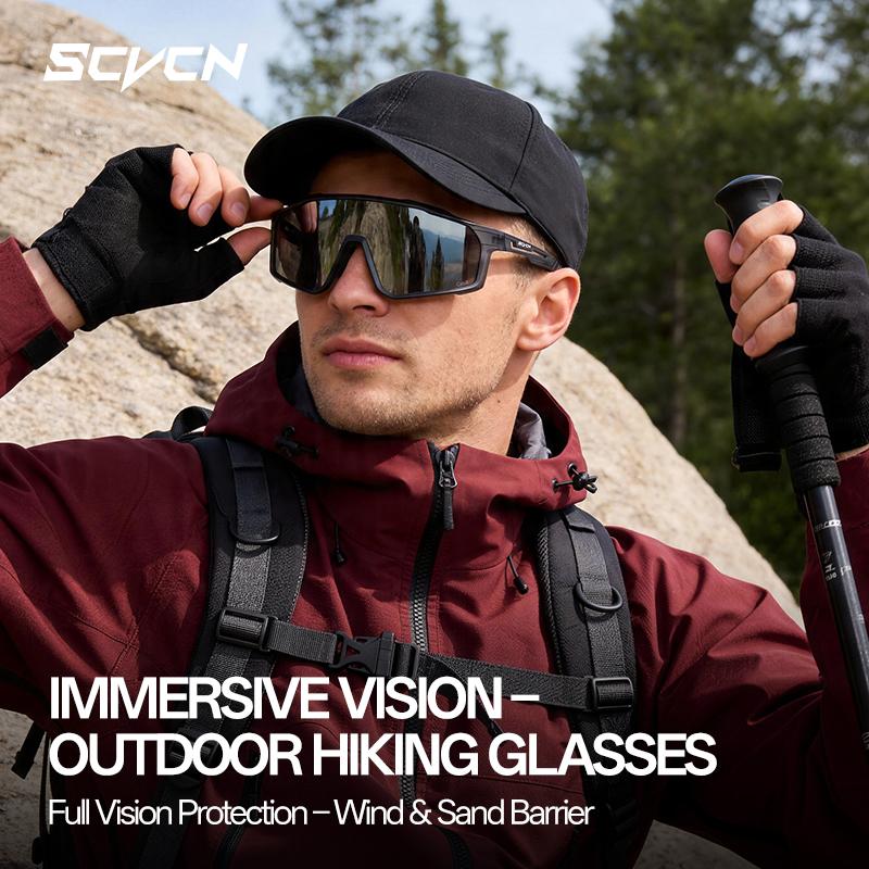 SCVCN Men Polarized Cycling Sunglasses Hiking Eyewear Professional Mountain Mtb Bike Riding UV400 Glasses Outdoor Windproof New7