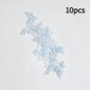 10Pcs Floral Lace Applique Pair Embroidery Flower Patch Sew On Lace Motif For Wedding Dress Garment Decoration