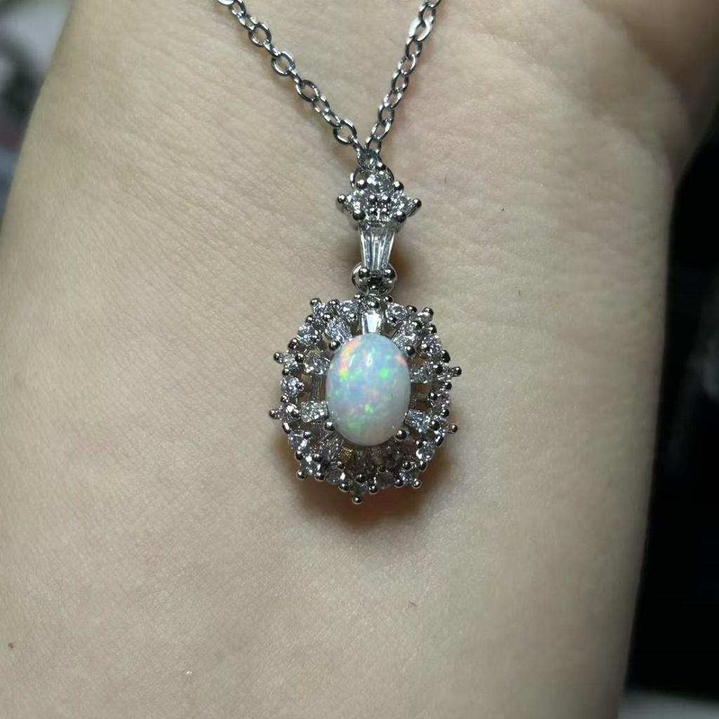 Fairy Exclusive Fashion All-Match Natural Opal Pendant Necklace