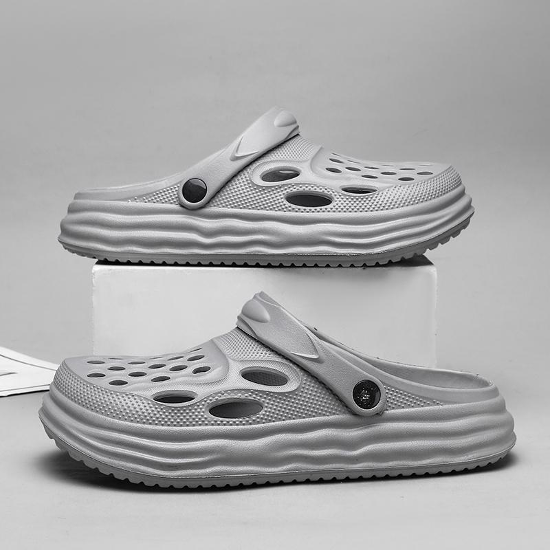 Fashion Outdoor Men's Half Drag Sandals Men's Comfortable Slippers Beach Male Sandal Men Lightweight Garden Flat Male Walking Sneakers