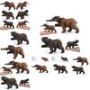 Authentic Forest Animal Figurines Black Bear And Brown Bear Realistic Toy Set
