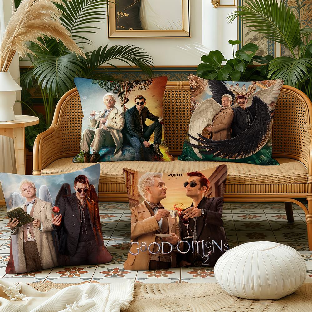 Tv Good OOmens angel cushion cover Pillow Case Plush Fabric Soft Double Sided Print Sofa Cushion Cover Throw Pillow Covers