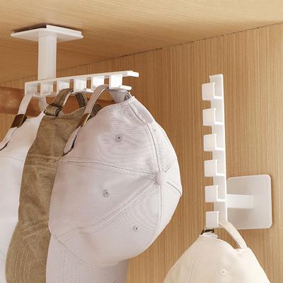 Kein Stanzen, L-förmiger Kleiderbügel zum Aufhängen an der Wand, für Stirnbänder, Haar-Accessoires, Finishing-Rack, multifunktionales Aufbewahrungsregal für Kleidung und Hüte